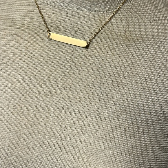 Stainless Steel Bar Necklace - Gold & Silver Options - Picture 4 of 4